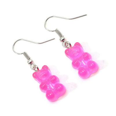 Ear Hook Valentine's Day Gift Bear Shape Daily Wear Drop Earring Hanging Pendant Dangle Earrings Wedding Summer Party Supply