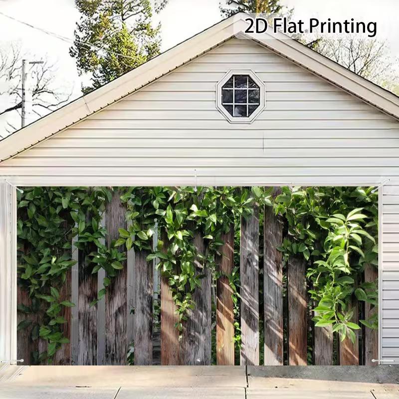 2D Cottage Green Creeper Vintage Wood Wall Garden Background