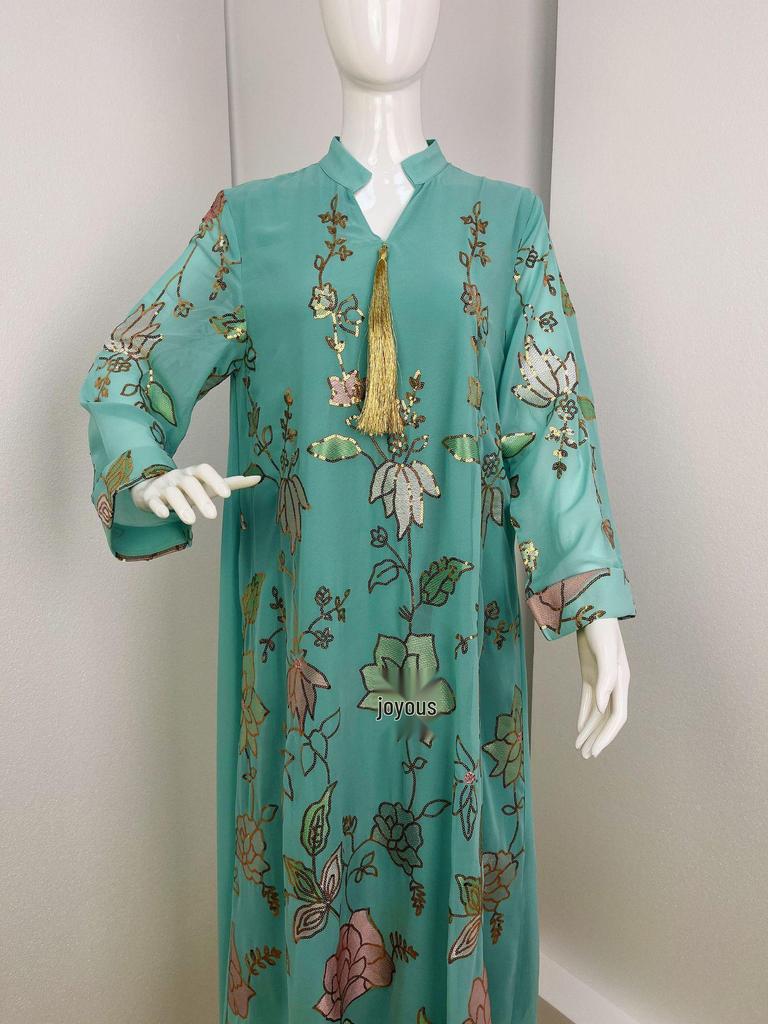 Paillettenstickerei Quastenkleid im Nahen Osten für Damen