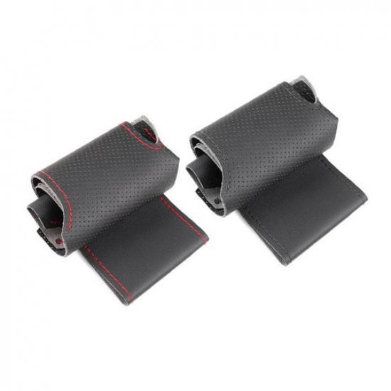 1x Steering Wheel Hand Sewing Leather Trim Cover For Honda Civic 9th 2012-2015