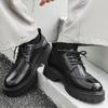 Pánská móda svatební párty šaty platformové boty šněrovací originální kůže vyřezávané brogue boty černé hnědé tenisky trendy obuv