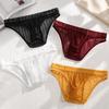 Mesh Men's Triangle Panties Lingerie Men Thin Briefs Comfortable Transparent Briefs  Men