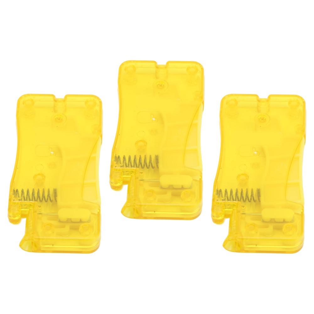 3pcs Yellow Plastic Needle Threader Plastic Self-Thread Guide Household Use