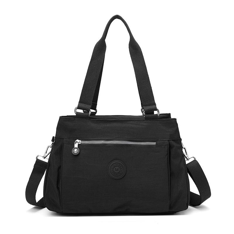 

Модная повседневная женская сумка через плечо, простая, универсальная, легкая, с несколькими карманами, нейлоновая сумка через плечо большой емкости для мам 34*14 * 23cm