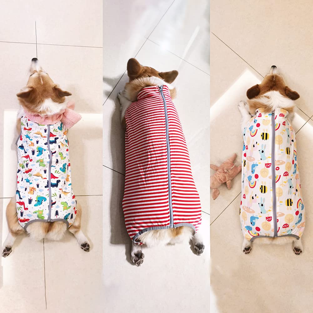 KUVEELA PET Clothes for Clothes for Cover Protective Nursing Skin Large Medium Dogs Stripe Post-surgery Dogs, Post-surgery Dogs, Post-surgery Wear,