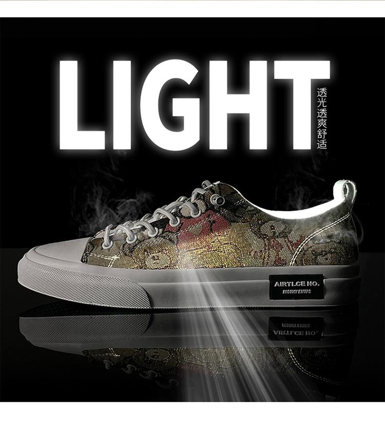 Men's Breathable Cartoon Bear Trendy Low-Top Casual Shoes - Four Seasons Wear-Resistant Flat Sneakers