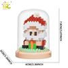 Christmas Tree Santa Claus Penguin Model Building Block DIY Snowman Bricks Toys Children Adult Desktop Ornament Gift