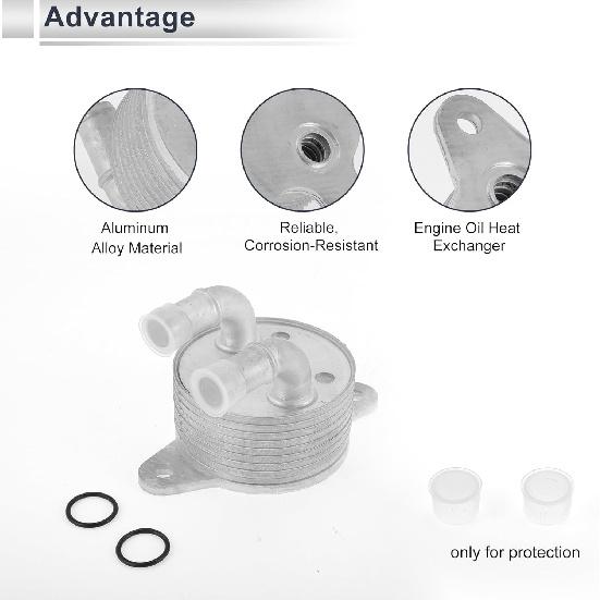 Engine Oil Cooler for Mazda CX-5 2013-2014 Transmission Oil Cooler Trans Cooler No.FZ01199F0 with O-ring Seals Aluminum Alloy 1 Pc