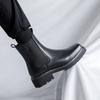 Square Head Chelsea Boots Premium British Style High Top Martin Boots ins Cool Leather Boots