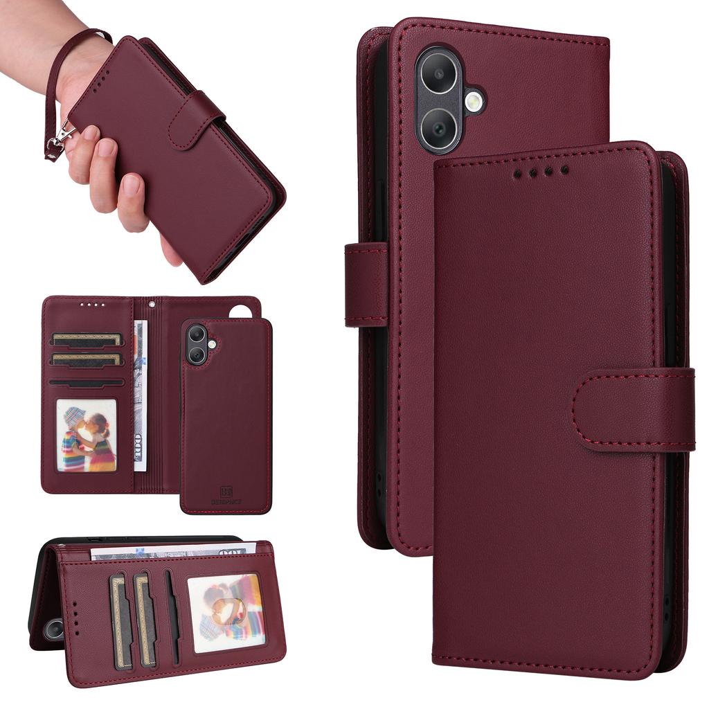 For Samsung Galaxy A06 4G Magnetic Case BETOPNICE Detachable PU Leather Phone Cover with Strap