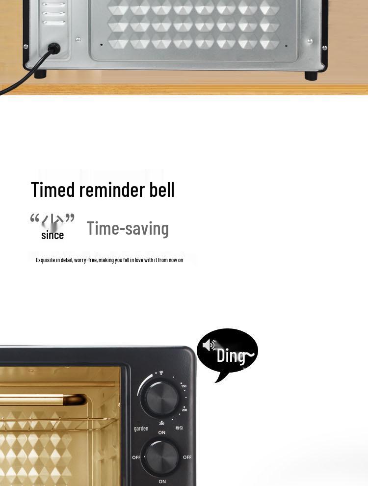 Xianke 22L Electric Oven: Compact, Fully Automatic, Multi-Functional Baking Solution.