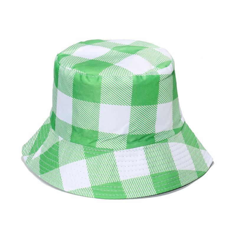 Hat Fisherman Checkered Summer Mens And Womens Fashion Casual Sun Hat Protection