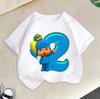 Maglietta Serie di Compleanno di Pocoyo Merch Cartoni Animati T-shirt a Manica Corta Vestiti Estivi Carini Girocollo Top Casual Regalo