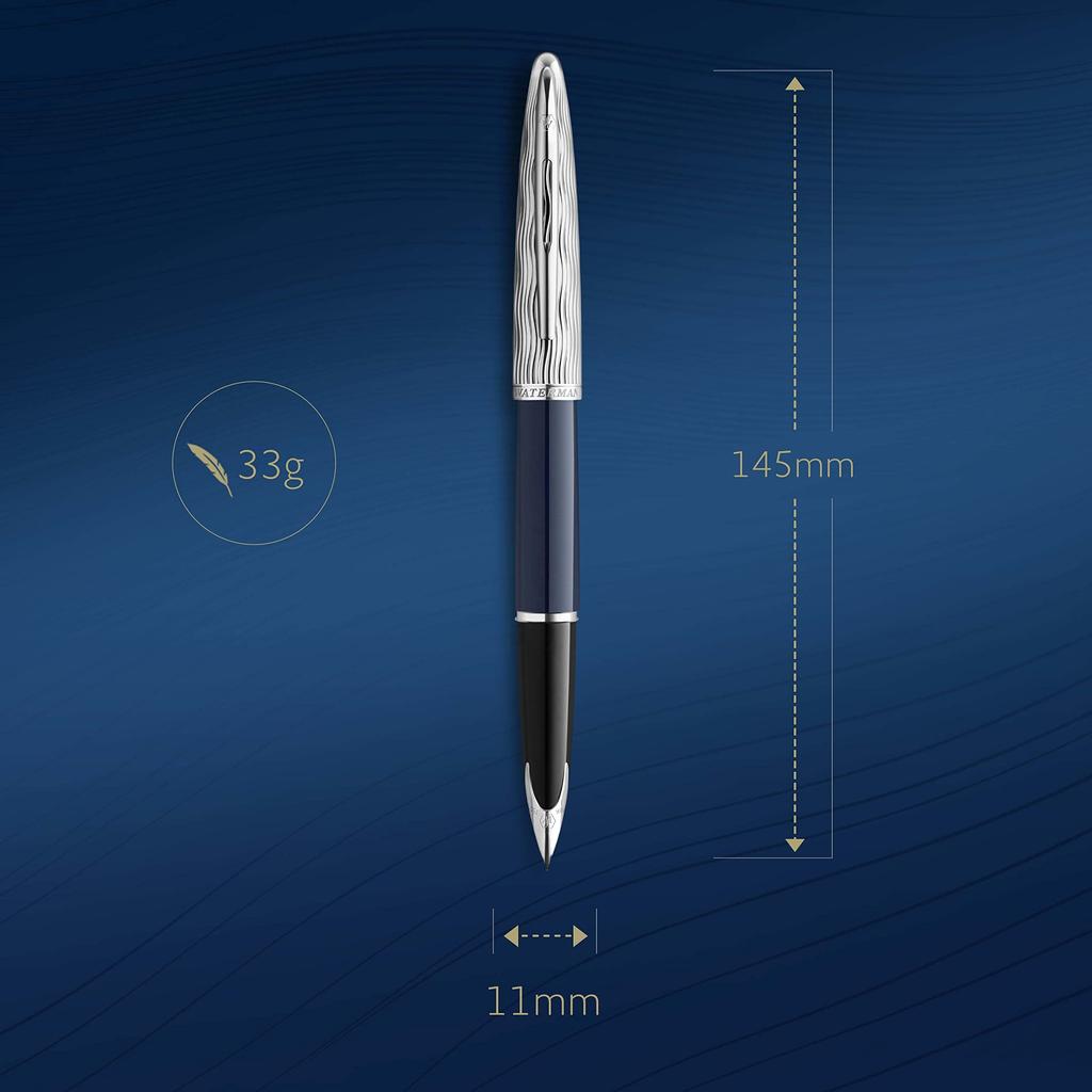 Official Waterman Karen Deluxe Blue ST Special Edition Fountain Fine Luxury Blue 2166343 Pen, Nib, Brand, Gift, ST,