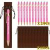 25Sets Customizable Ballpoint Pens Luxury Soft Touch round Writing Tools with Brown Cases - Includes 25 Pens And 25 Brown Bags