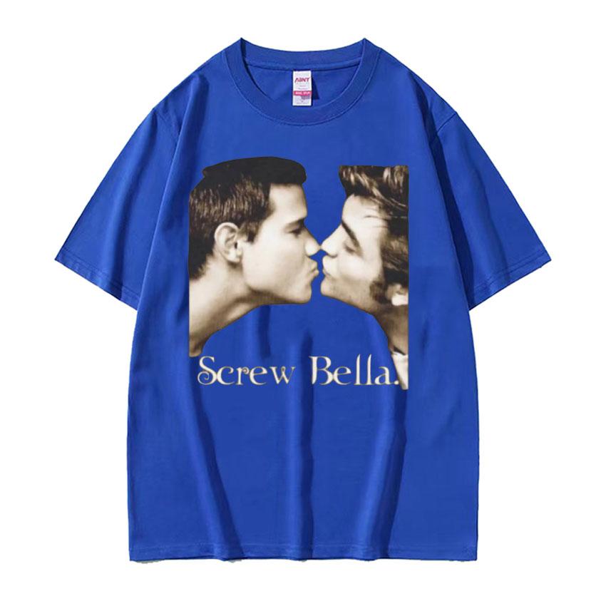 Screw Bella Retro T Shirt Twilight Funny Meme Tshirts Unisexs Womens Harajuku Fashion Summer Oversized Cotton Streetwear Top