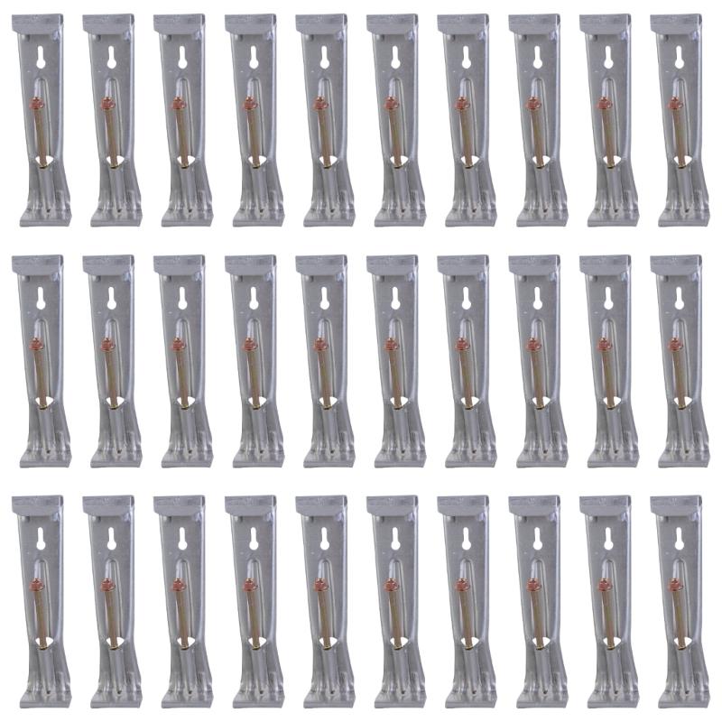 

Pack of 30 Hide Bracket Gutter Hangers Quick Screw Clip for K Styles Sturdy Aluminum Gutters Comes With Drill Bit 1