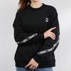 Puma Ležérní sportovní logo pulovr mikina s dlouhým rukávem dámská mikina černá 596019-01