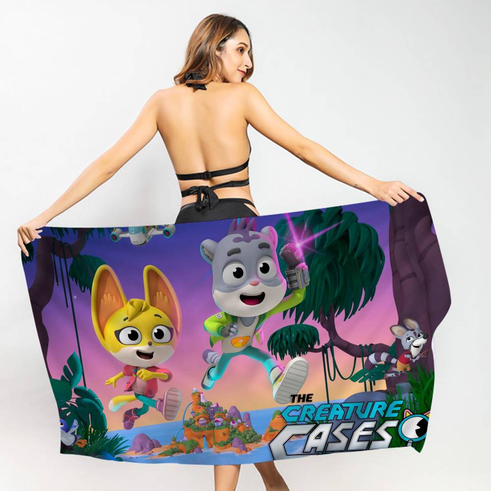 The Creature Cases Anime Bath Towel Microfiber Soft Water Absorbing Breathable For Girl Kids Decorative Cartoon Beach Towel