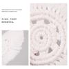 White Tassel Hand-woven Cotton Rope Coaster Nordic Style Insulation Mat Table Top Simple Decorative Mat Drinkware Coaster
