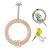 Bird Cage Round Perch Wooden Stable Structure Multifunctional Bite Proof Parrot Swing Perch Stand To