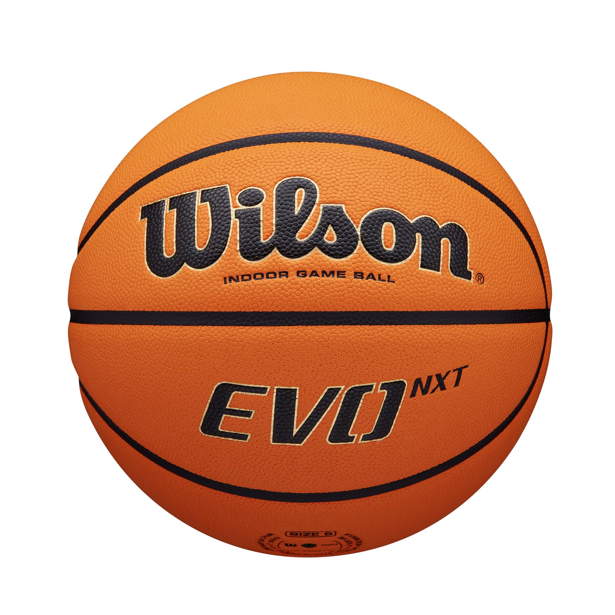 Баскетбольный мяч Wilson NCAA EVO NXT, Игровой, Для зала, Размер 7, Только мяч, (WZ1003301XB7) чёрный