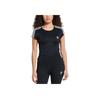Adidas Originals Solid Stripe Logo Crew Neck Short Sleeve T-Shirt Women Tops Black HM4710