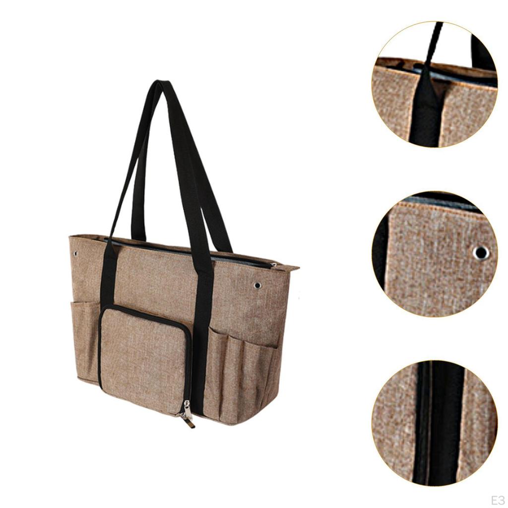 Geantă de croșetat, organizator de fire, accesorii pentru andrele de tricotat, goală, 600D Oxford