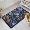 Cybernetic Bulldog Portraits Pattern Rug Floor Mat for Living Room or Bedroom Soft and Comfortable Carpet a Gift for Birthday and Holiday.