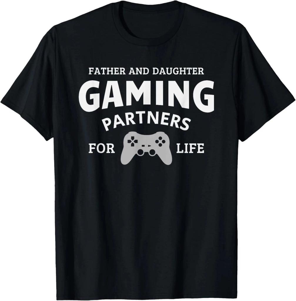 Father daughter gaming partners life family matching T- Shirt