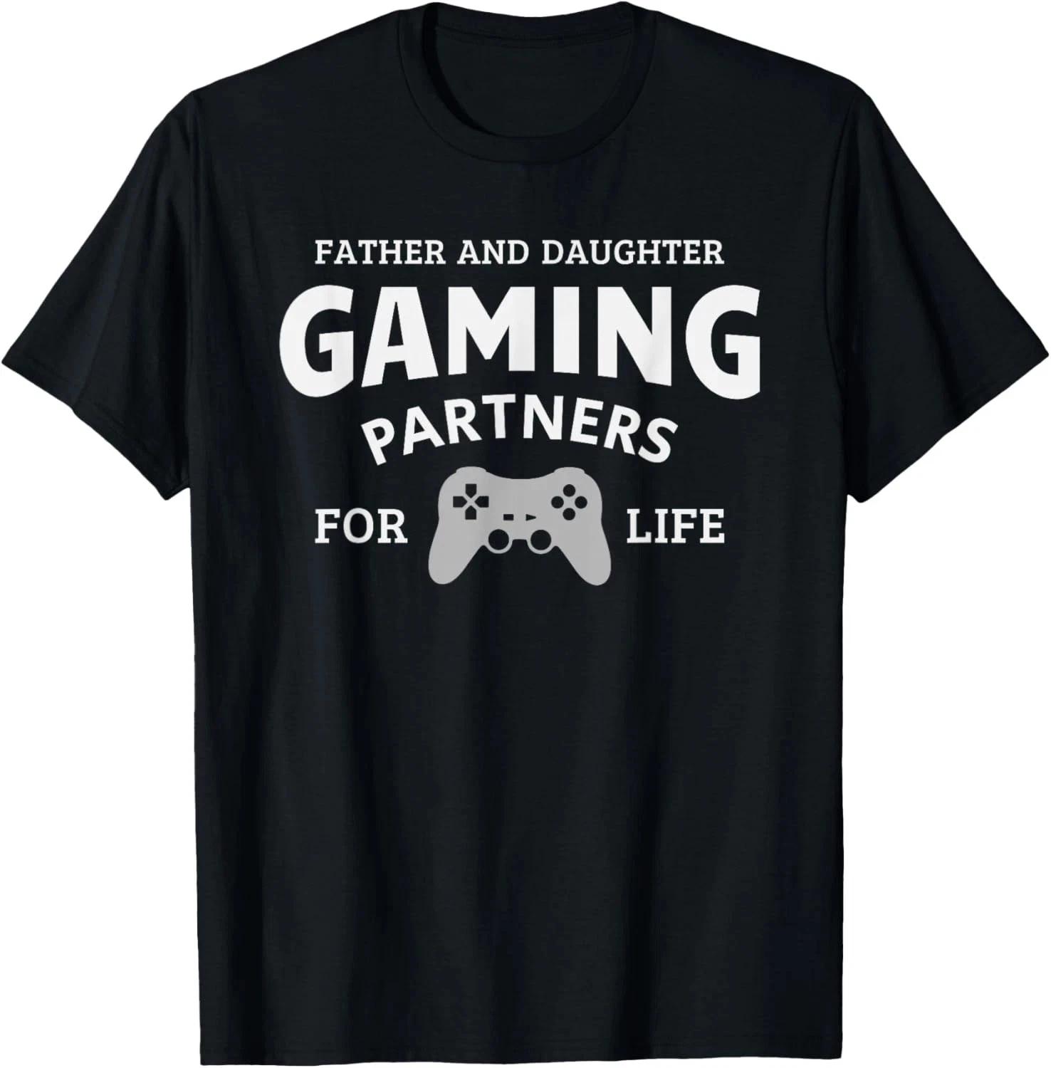 Father daughter gaming partners life family matching T-Shirt M