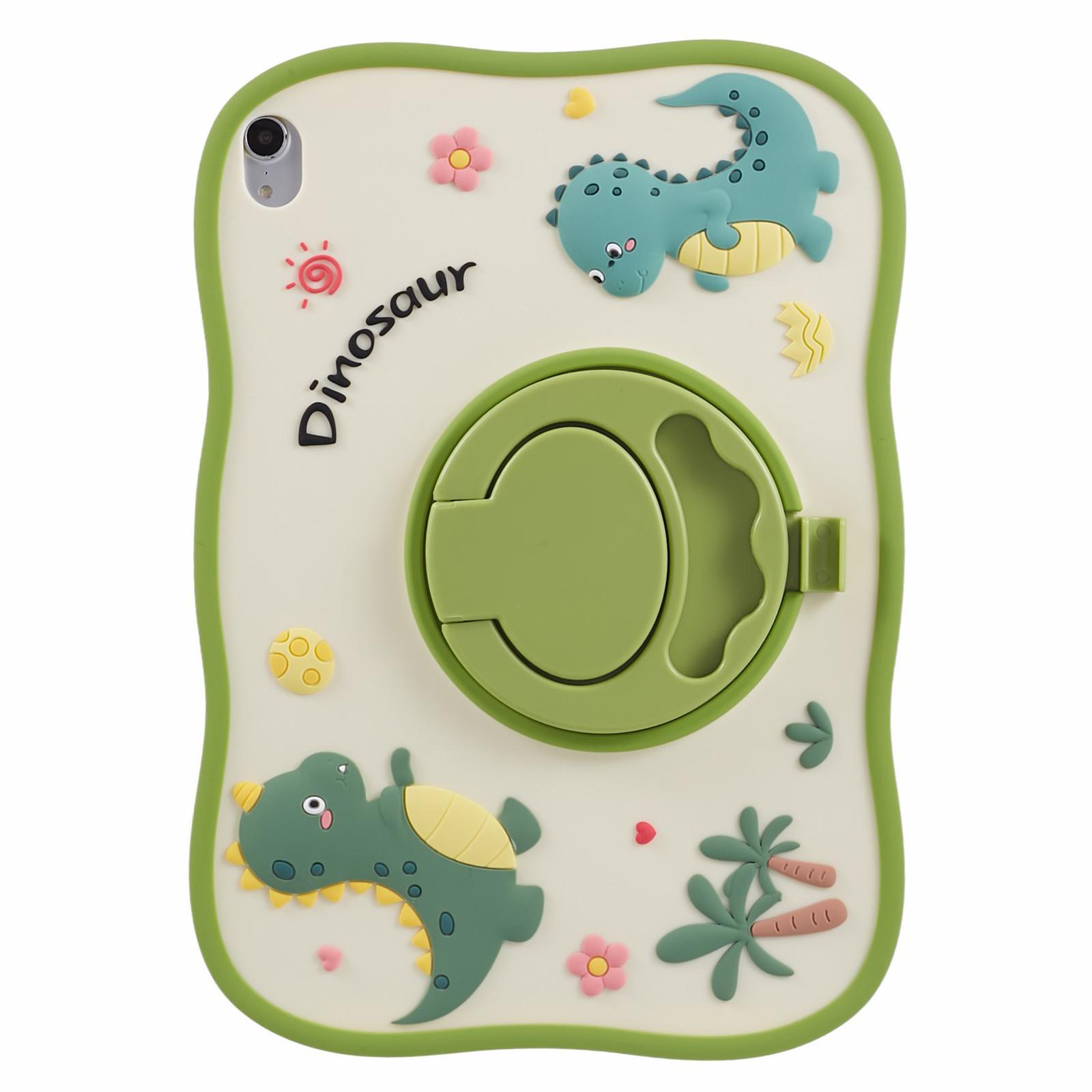 

For iPad (2025)/10.9 (2022) Case Cartoon Dinosaur 360 Degree Rotation Kickstand PC+Silicone Tablet Cover A