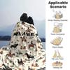 Western Cowboy Horse Riding Scene Design Artwork Multipurpose Customizable Blanket Customize Your Name Soft Cozy For Sofa Couch Office Bed Picnics
