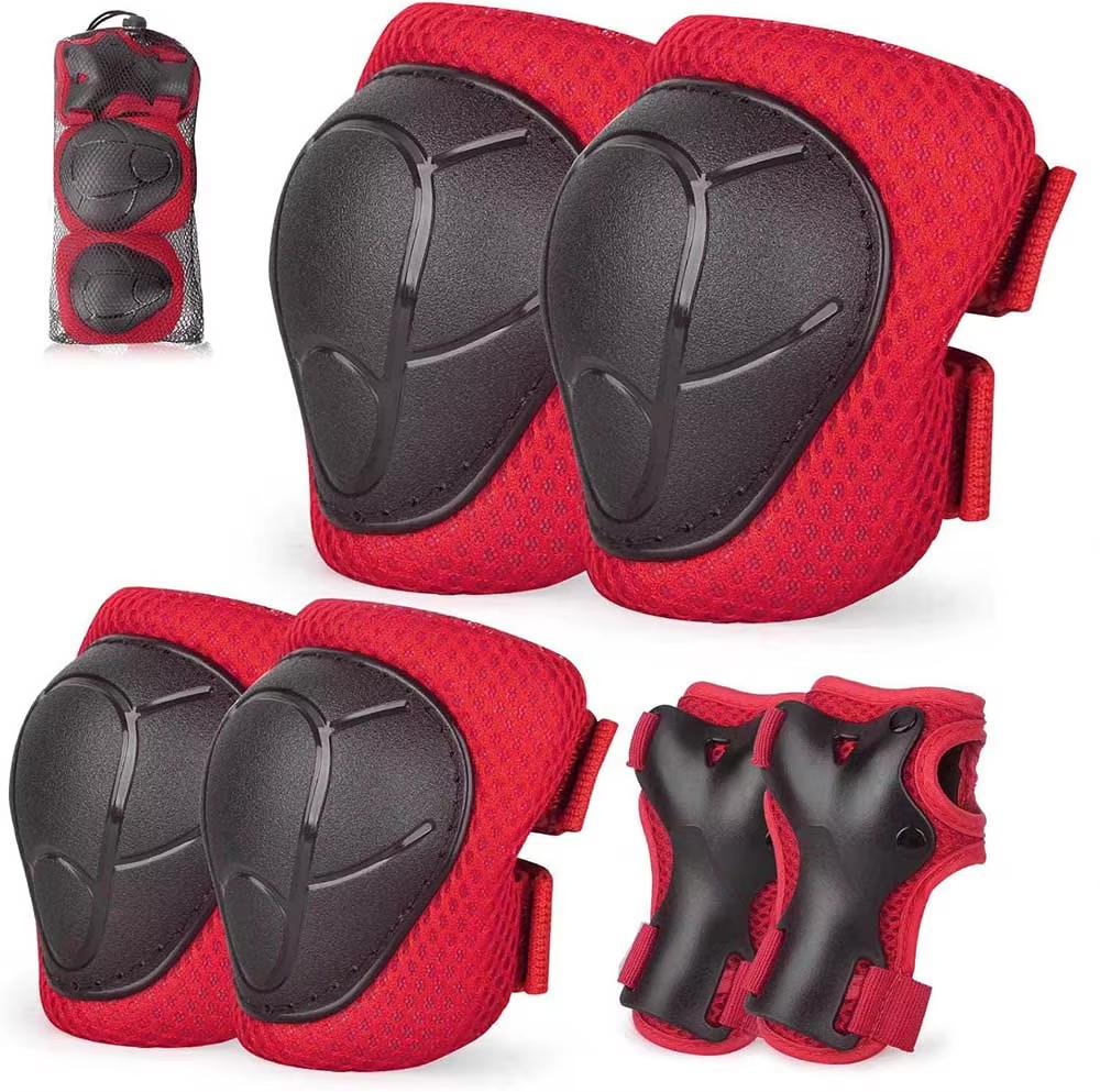 6PCS Kids Protective Gear Set for 3-14 Years, Knee Elbow Pads & Wrist Guards for Skating Cycling Scooter Rollerblading