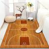 Teppich mit Holzbasketballfeld-Druck für Schlafzimmer, Wohnzimmer, Bettseite, Sofa, Bodenmatte, moderne Heimdekoration, Bereichsteppich, maschinenwaschbar