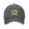 St Patricks Day Leprechaun Beer Mug Baseball Cap Cotton Adjustable Denim Black Outdoor Casual Hat