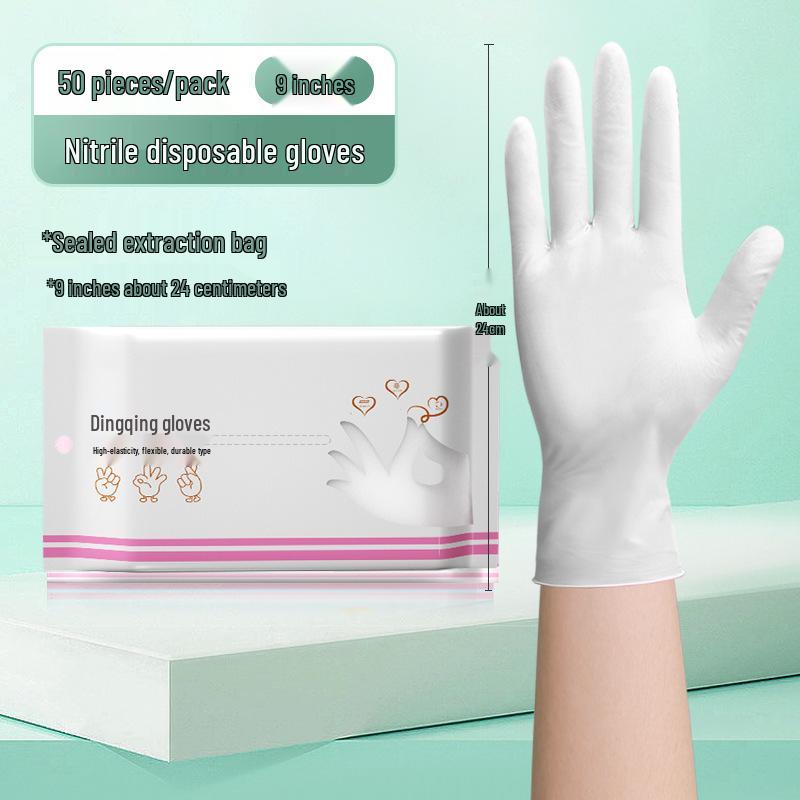 Disposable Extended Nitrile Gloves for Durable Oil-Proof Dishwashing, Cleaning, and Housework.