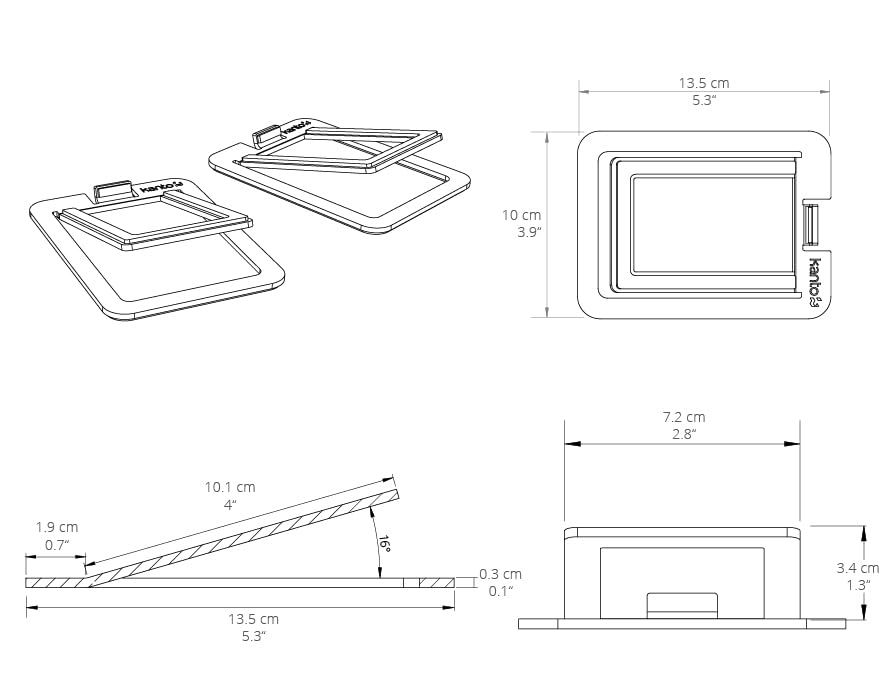 [Official Japanese Product] Kanto Desktop Speaker Stand S2 Black