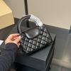 New Season Quilted Leather Chain Shoulder Bag - Little Fragrance Oil Wax Kelly Design, Light and Trendy Handheld Model