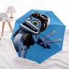 Crazy Frog, Automatic Folding Umbrella, Portable and Foldable Design, 8 Ribs, a Christmas or Birthday Gift.
