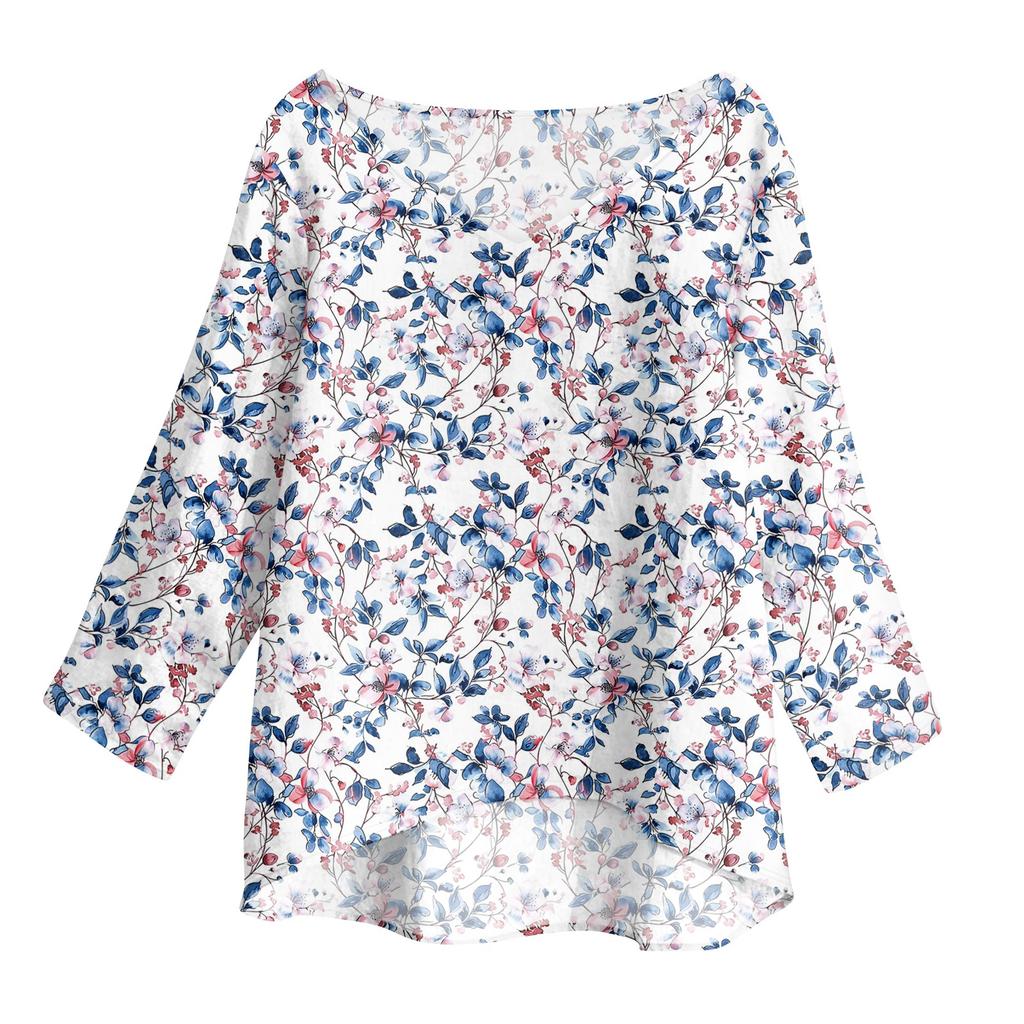 3/4 Length Sleeve Womens Tops Summer Trendy  V-Neck Blouses Dressy Casual  T-Shirt Summer Outfits Beach Vacation