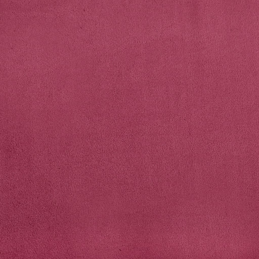 Armchair with Footstool Burgundy 60 cm Velvet