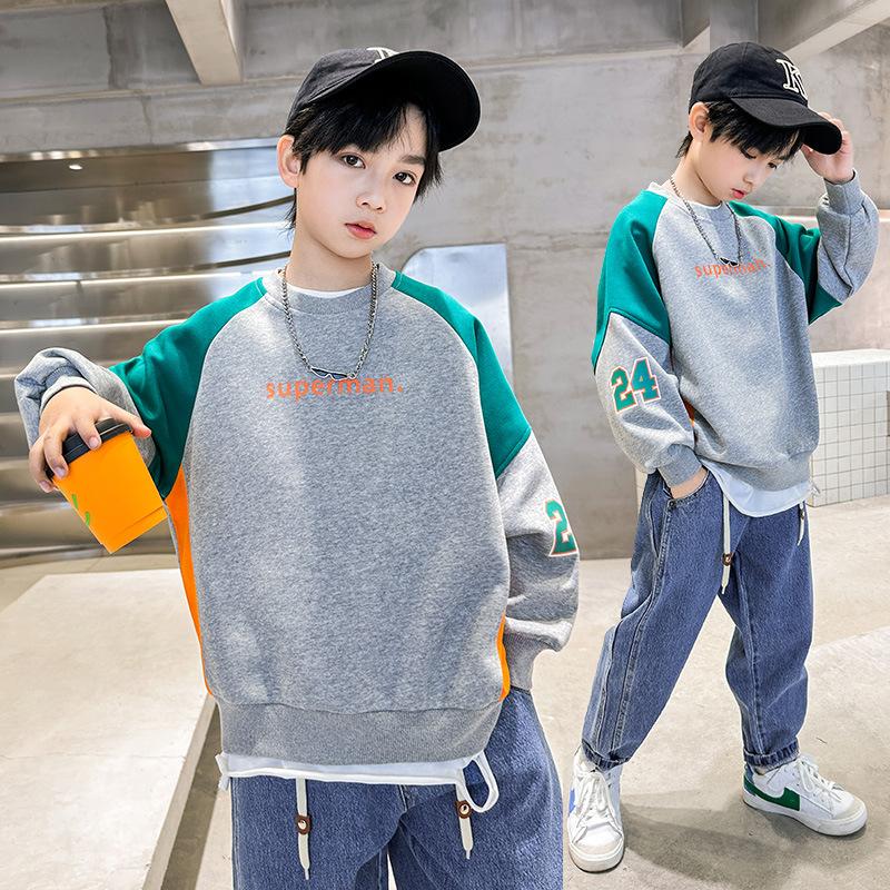 

Мальчики Добавить Флисовая Толстовка Осень и Зима Детская Красивая Повседневная Толстовка С Капюшоном 170cm