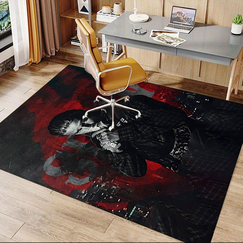 1pc Sons of Anarchy Themed Office Carpet Chair Mats - Durable Polyester Rug for Home Theater, Office, Dorm Room Decor - tA96