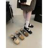 French Retro Single Shoes with Skirt Cross Ballet Shoes Light Mouth Shoes Spring and Autumn Four Seasons Soft Sole Versatile Women's Flats