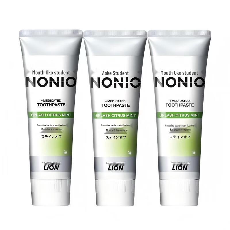 Lion NONIO Citrus Mint Fresh Breath Toothpaste, 3-Pack