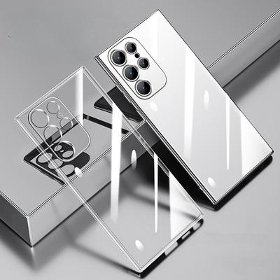Transparent Soft Phone Case For Samsung Galaxy S24 Ultra Camera Lens Protection Silicone Clear Back Cover for Samsung S23 S22 S21 Ultra S20 S23 FE