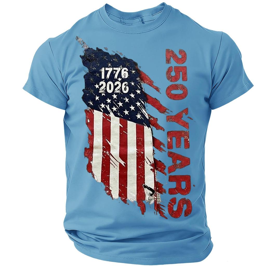 Men's Casual Round Neck Lightweight Breathable Short-Sleeve Top