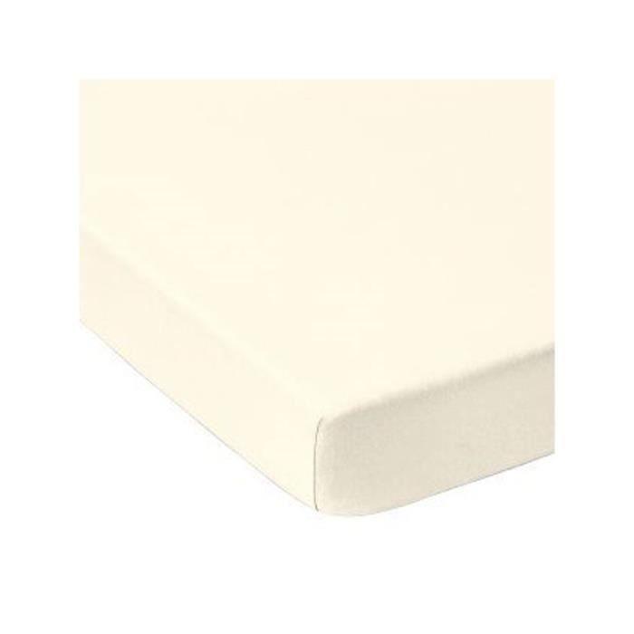 Drap housse - Linge Usine - Coquille - 100% coton 57 fils/cm2 - Bonnet de 27 cm