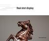 Ebony Wood Horse Carving: Solid Wood Ornament for Success - Handcrafted Home & TV Cabinet Decoration, Opening Gift
